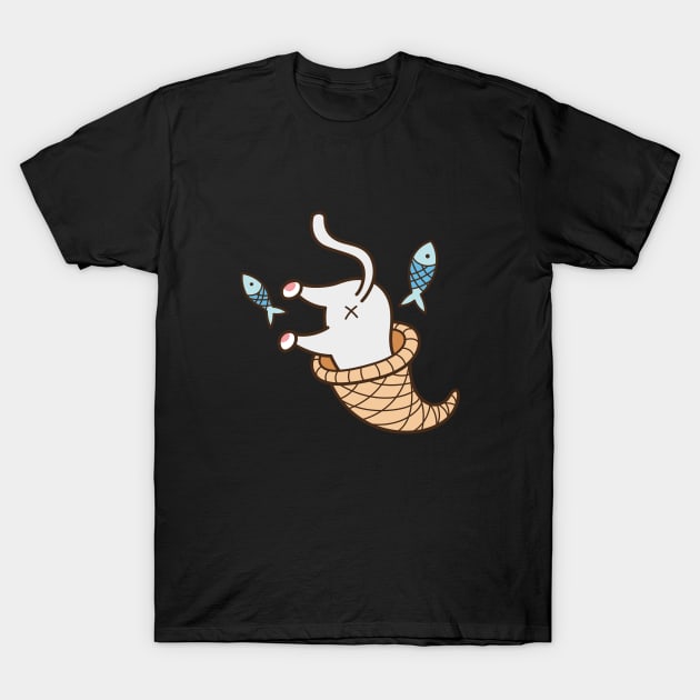 funny cat cornucopia T-Shirt by doodletales